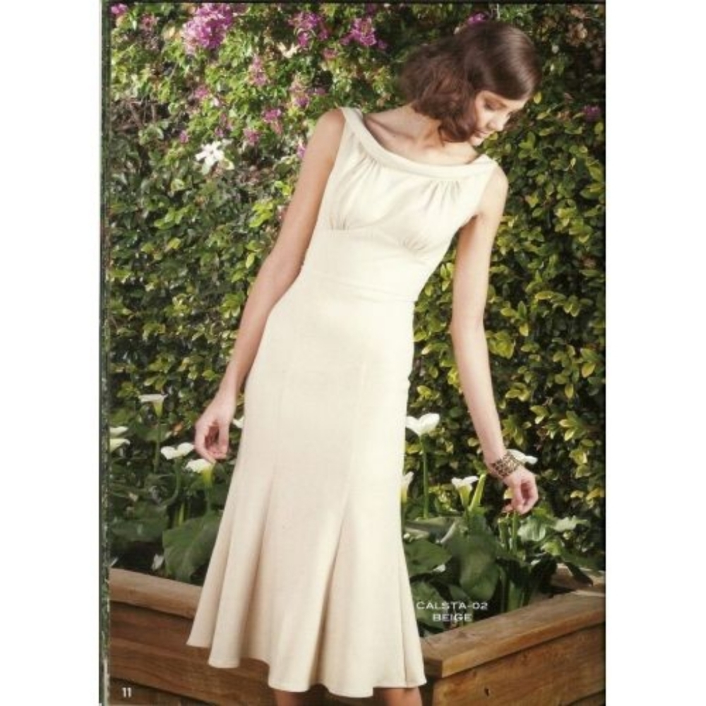 Stop Staring Beige Dress